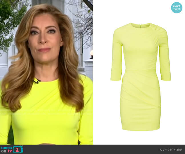 Black Halo Moss Dress worn by Debra Alfarone on CBS Mornings