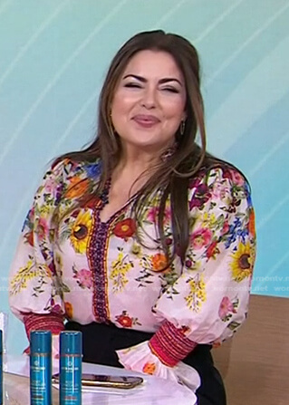 Bobbie's floral blouse on Today
