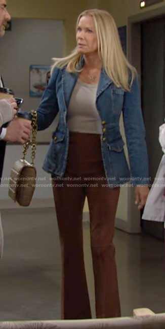 Brooke's denim blazer on The Bold and the Beautiful