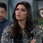 Brook-Lynn’s animal print blouse on General Hospital