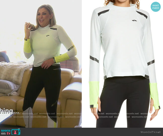 Carbonite Reflective Running Long Sleeve T-Shirt by Brooks worn by Gina Kirschenheiter  on The Real Housewives of Orange County