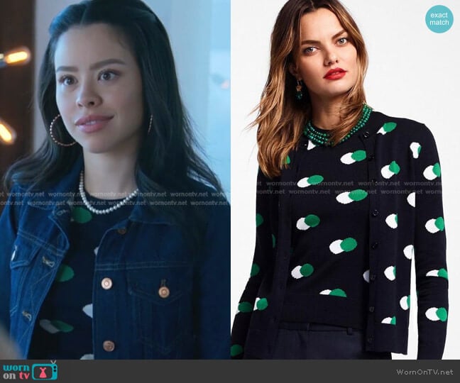 WornOnTV: Mariana’s white and green dot print sweater on Good Trouble ...