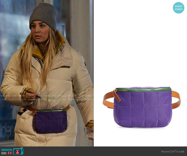 Clare V. - Fanny Pack in Iris Quilted Puffer