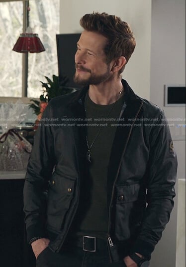 Conrad’s black bomber jacket on The Resident