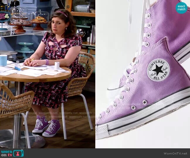 Converse Chuck Taylor All Star Color High Top Sneaker worn by Kat Silver (Mayim Bialik) on Call Me Kat