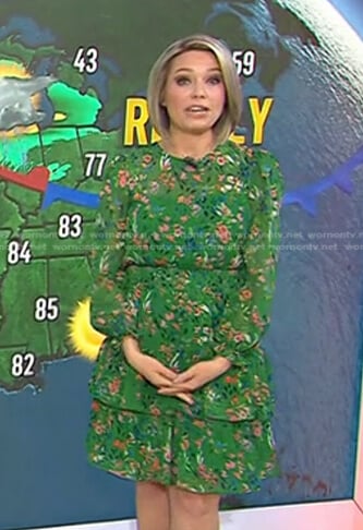 Dylan’s green floral dress on Today