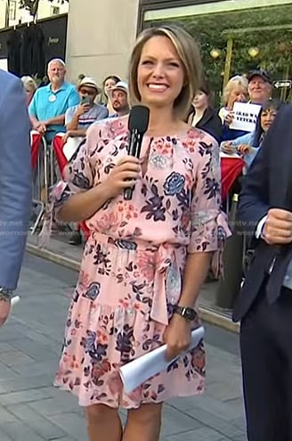 Dylan’s pink floral tie sleeve dress on Today