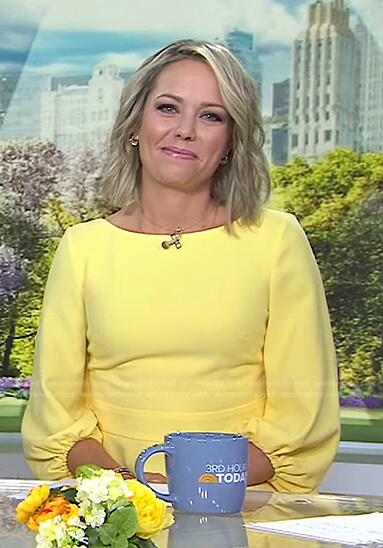 Dylan’s yellow balloon sleeve dress on Today