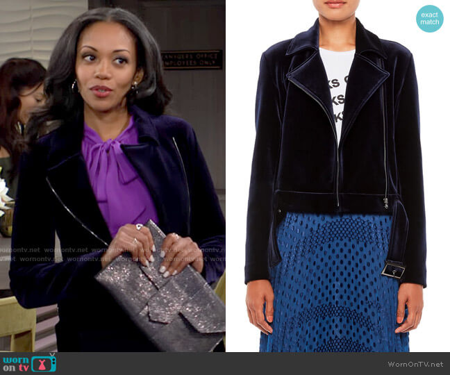 WornOnTV: Amanda’s navy velvet jacket on The Young and the Restless ...