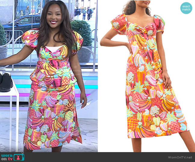 WornOnTV: Makho’s fruit print dress on Today | Makho Ndlovu | Clothes ...