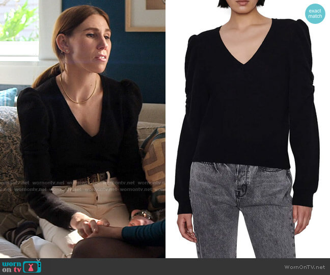 Frame Frankie Sweater worn by Annie (Zosia Mamet) on The Flight Attendant