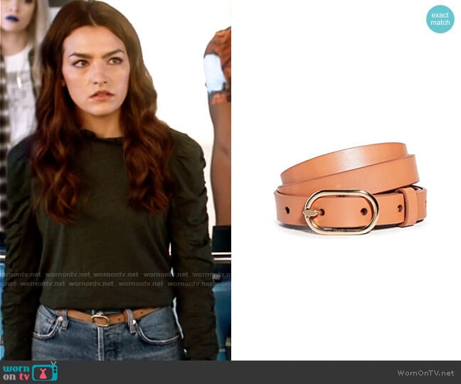 Frame Petit Oval Buckle Belt worn by Allegra Garcia (Kayla Compton) on The Flash