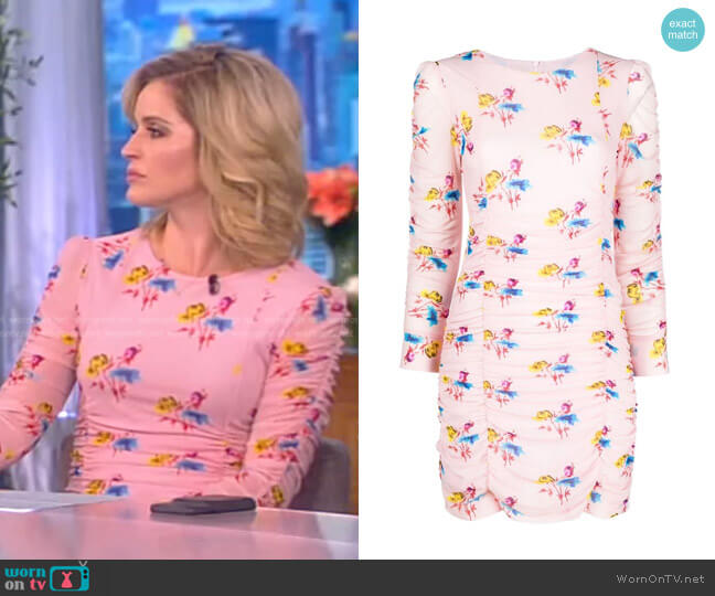 Floral-Print Mini Dress by Ganni worn by Sara Haines on The View