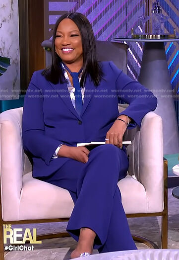 Garcelle's blue blazer and pants on The Real