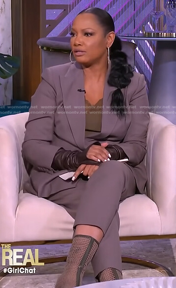 Garcelle's grey blazer and pants on The Real