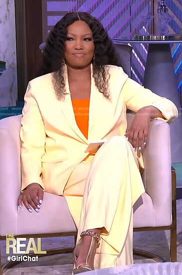 Garcelle's yellow blazer and pants on The Real
