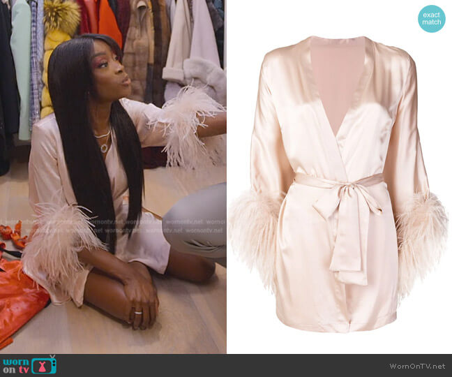 Mia Wrap Robe by Gilda & Pearl worn by Chelsea Lazkani on Selling Sunset