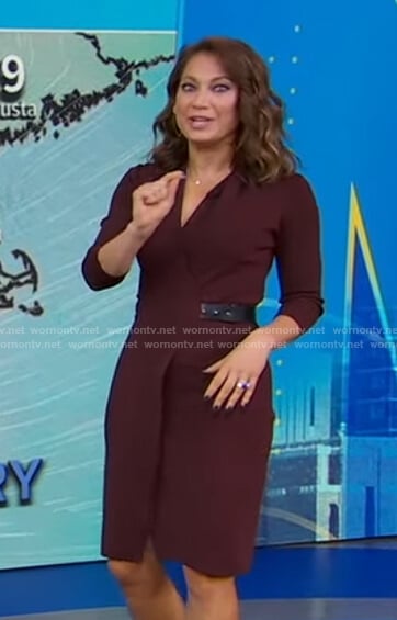 Ginger’s brown wrap dress on Good Morning America