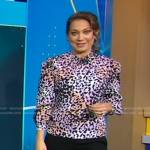 Ginger’s leopard print blouse on Good Morning America