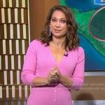 Ginger’s pink ribbed knit dress on Good Morning America