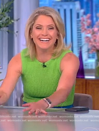 Sara’s green knit tank on The View