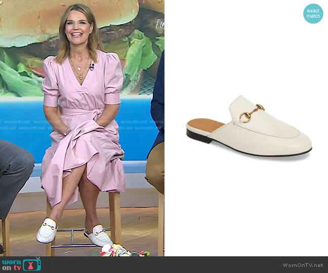 Princetown Loafer Mule by Gucci worn by Savannah Guthrie on Today