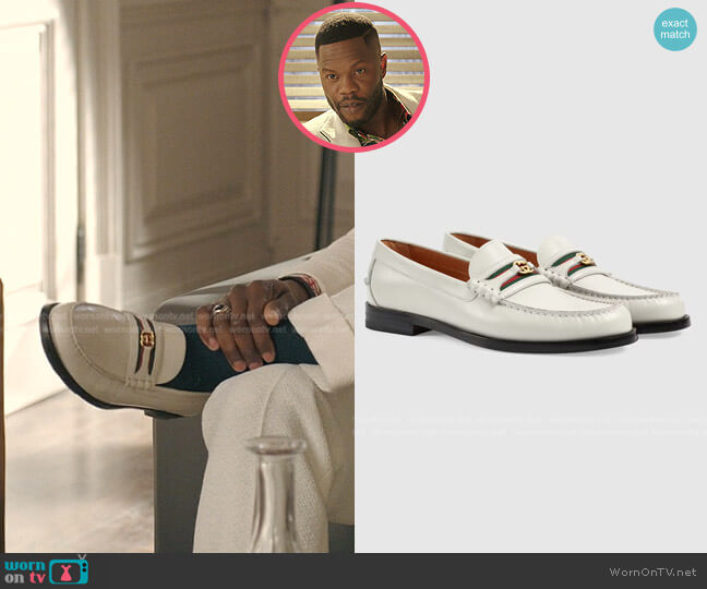 Loafer with Double G by Gucci worn by Jeff Colby (Sam Adegoke) on Dynasty