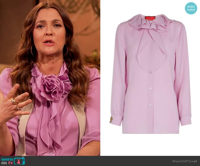 Silk Blouse by Gucci worn by Drew Barrymore on The Drew Barrymore Show