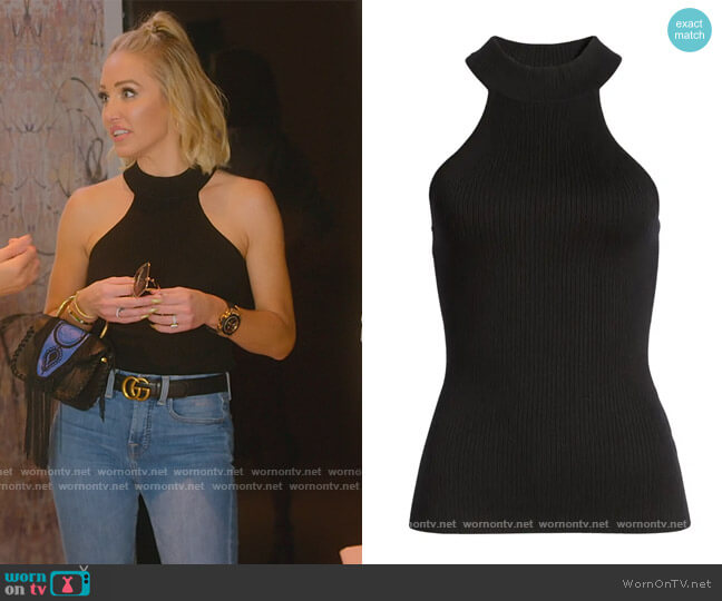 Mock Neck Racerbag Tank by Guess worn by Mary Fitzgerald on Selling Sunset