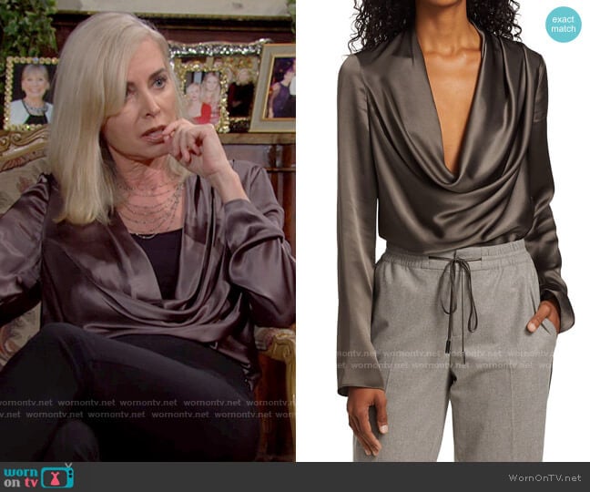 Halston Aviana Blouse worn by Ashley Abbott (Eileen Davidson) on The Young and the Restless