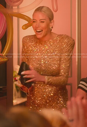Heather's sequin dress on Selling Sunset