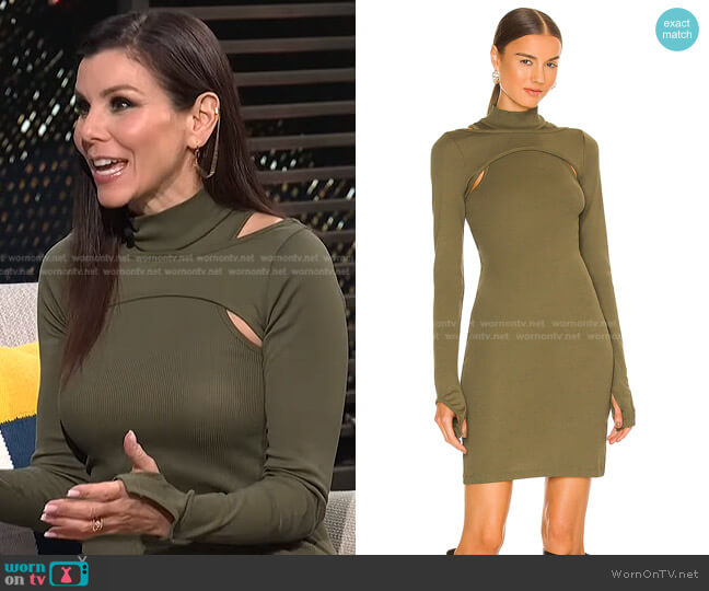 Rib Cutout Dress by Helmut Lang worn by Heather Dubrow on E! News Daily Pop