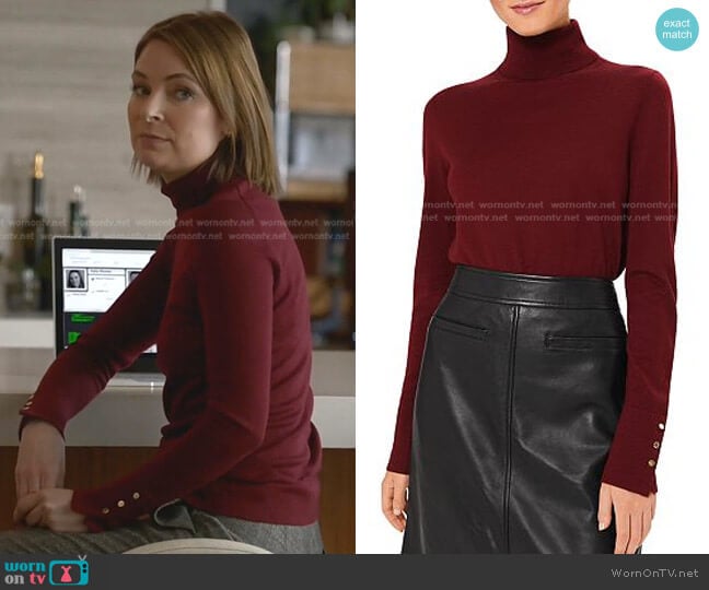 Lara Roll Neck Top by Hobbs London worn by Taylor Rentzel (MacKenzie Meehan) on Bull