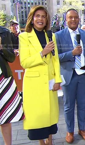 Hoda’s yellow coat on Today