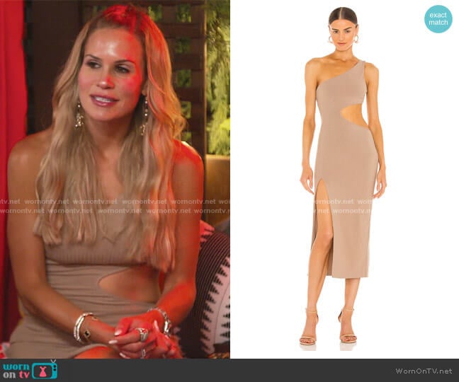 Almira Midi Dress by H:ours worn by Jackie Goldschneider on The Real Housewives of New Jersey