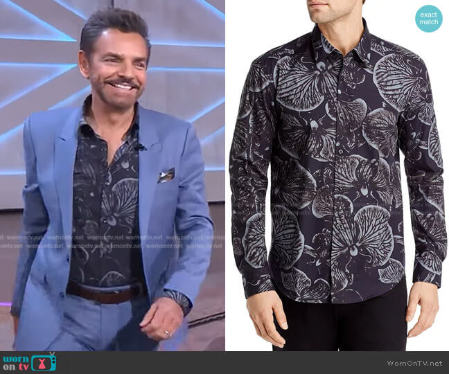 Ermo Printed Shirt by Hugo Boss worn by Eugenio Derbez on The Kelly Clarkson Show