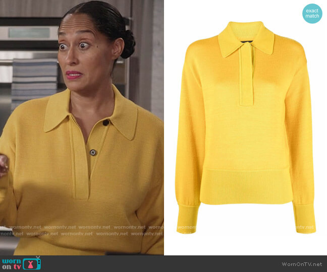 WornOnTV: Rainbow’s yellow polo sweater on Black-ish | Tracee Ellis ...