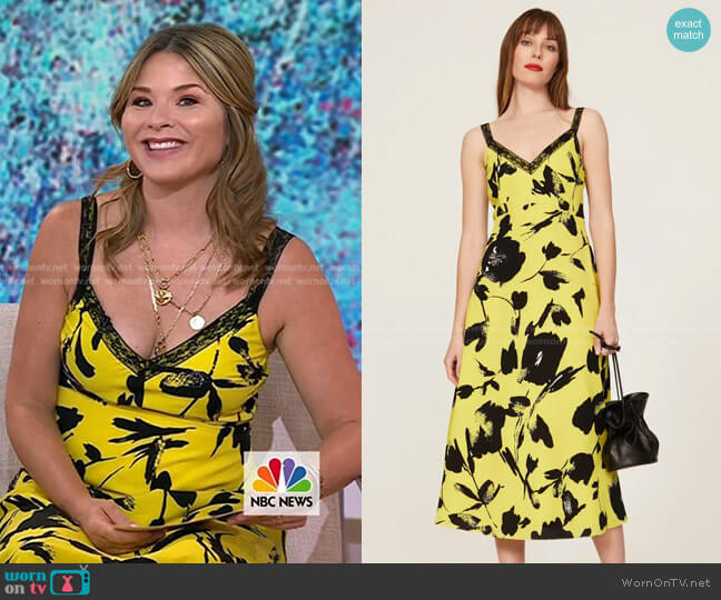 Floral Midi Dress by Jason Wu Collective worn by Jenna Bush Hager on Today