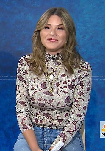 Jenna’s floral turtleneck top on Today