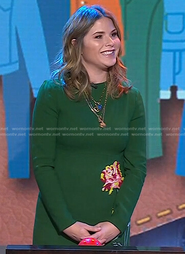 Jenna's green floral embroidered dress on Today