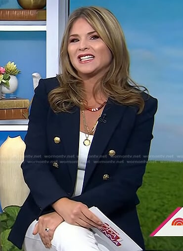 Jenna’s navy double breasted blazer on Today