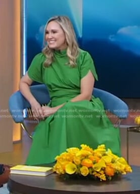 Jennie Allen's green midi dress on Good Morning America