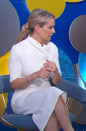 Jennifer’s white ribbed knit dress on Good Morning America