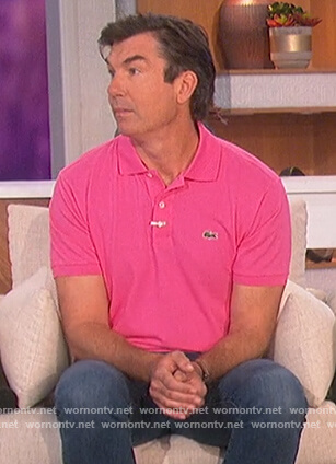 Jerry’s pink Lacoste polo on The Talk