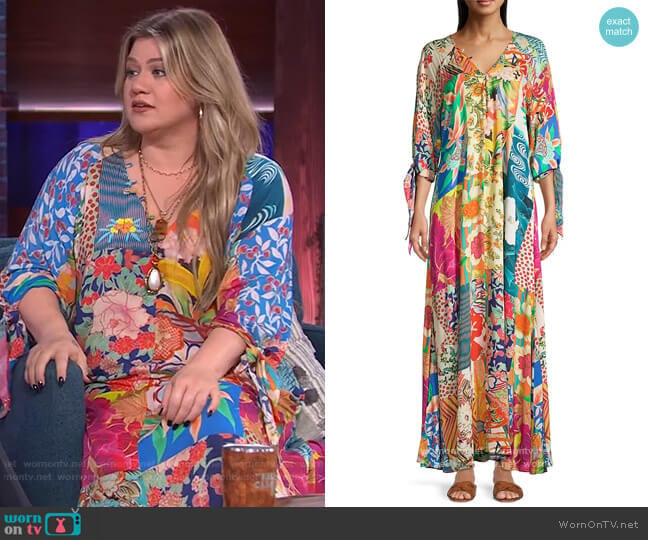 Gracie Long Dress by Johnny Was worn by Kelly Clarkson on The Kelly Clarkson Show