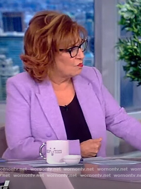 Joy’s lavender double breasted blazer on The View