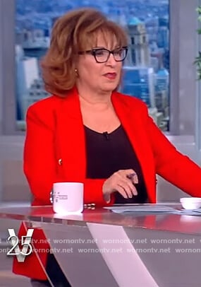 Joy’s red double breasted blazer on The View