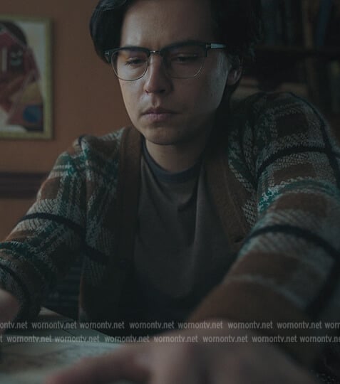 Jughead’s plaid cardigan on Riverdale