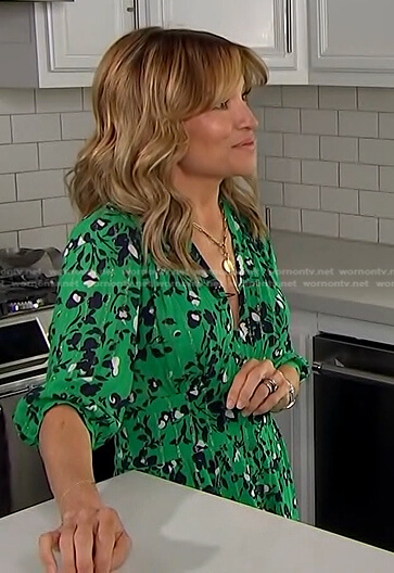 Kit’s green floral dress on Access Hollywood