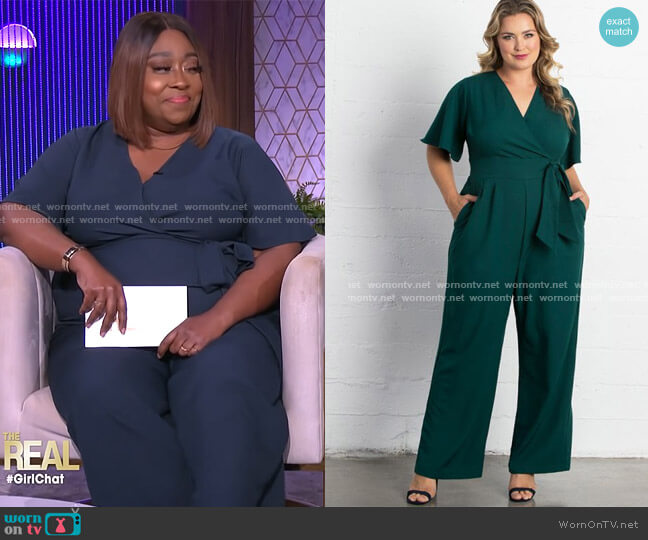 Charisma Jumpsuit by Kiyonna worn by Loni Love  on The Real
